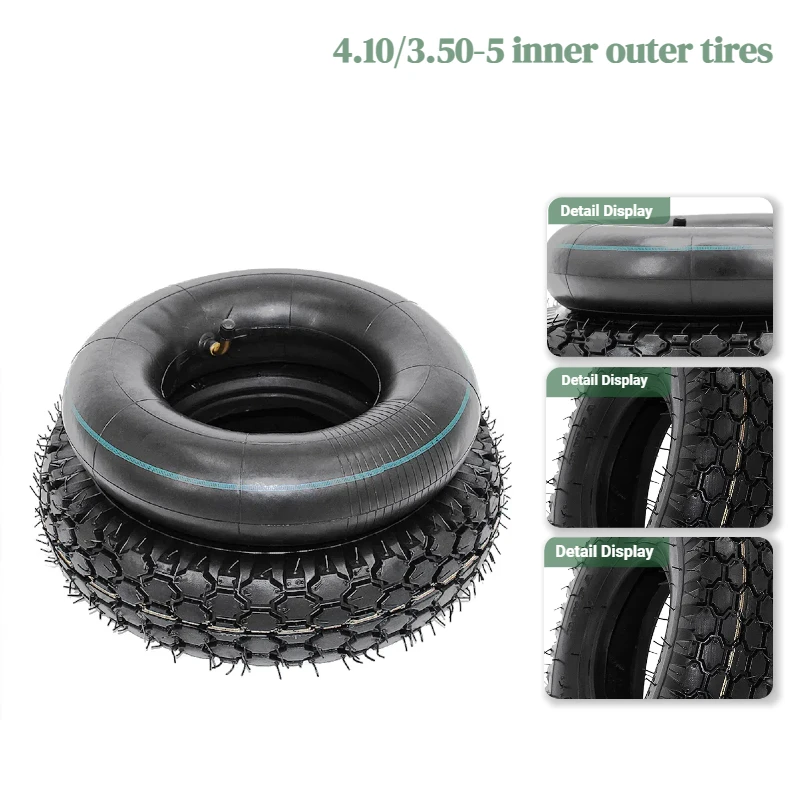4.10/3.50-5 Inner Tube Outer Tyre fits for e-Bike Electric Scooter Mini Motorcycle Wheel rubber wheel rubber tire