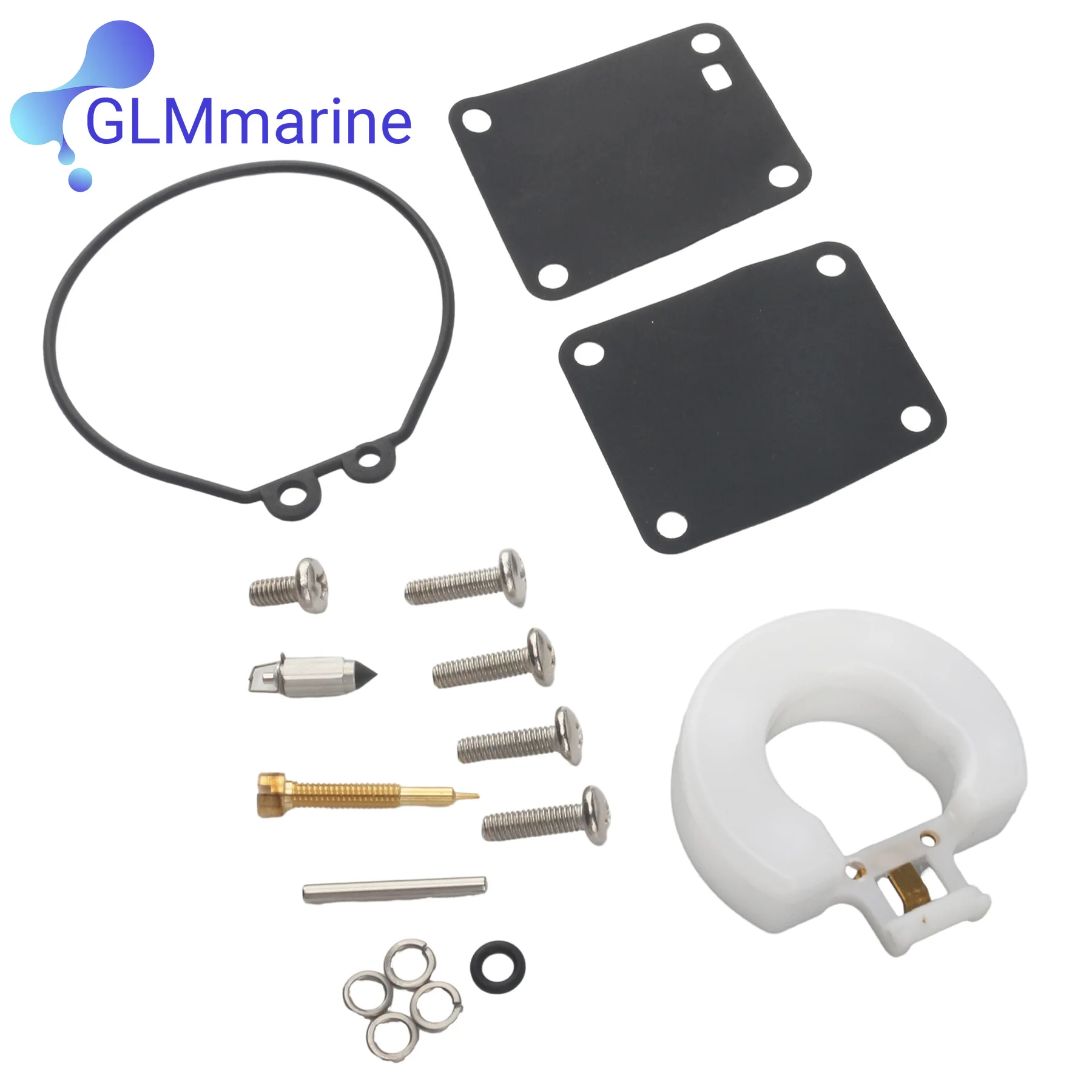 Marine Carburetor Rebuild Kit Replacement 6N0-W0093-00 Compatible with Yamaha Outboard 2-Stroke 3 6 8 HP Motors 6L5-W0093-00