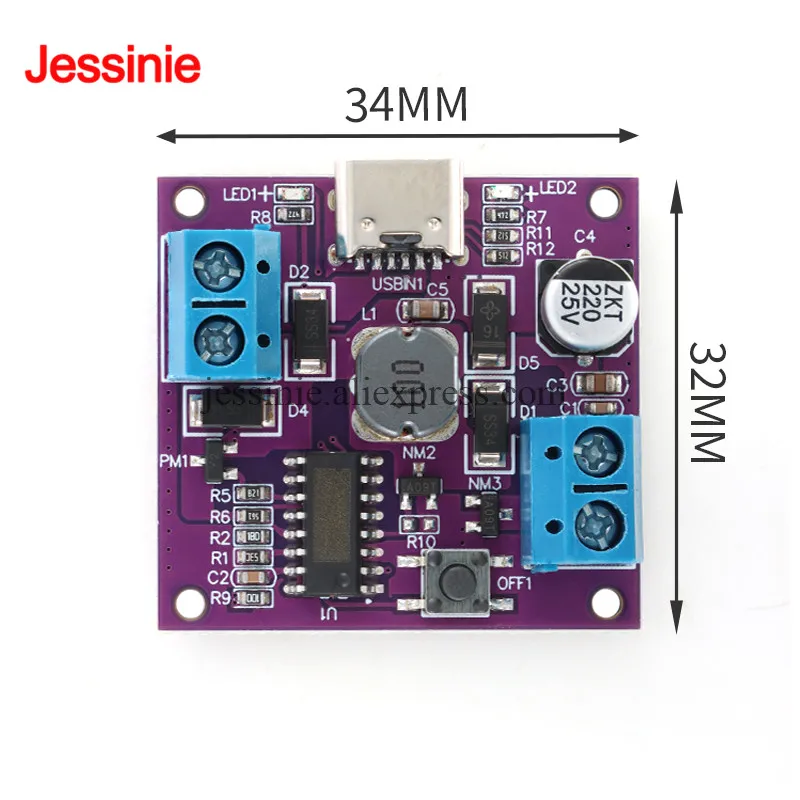 

5pcs/1pc PWM DC Motor Drive Board Three Voltage Gear Speed Regulator Switch 5V 7V 9V Brushless Motor Control Module with Charge