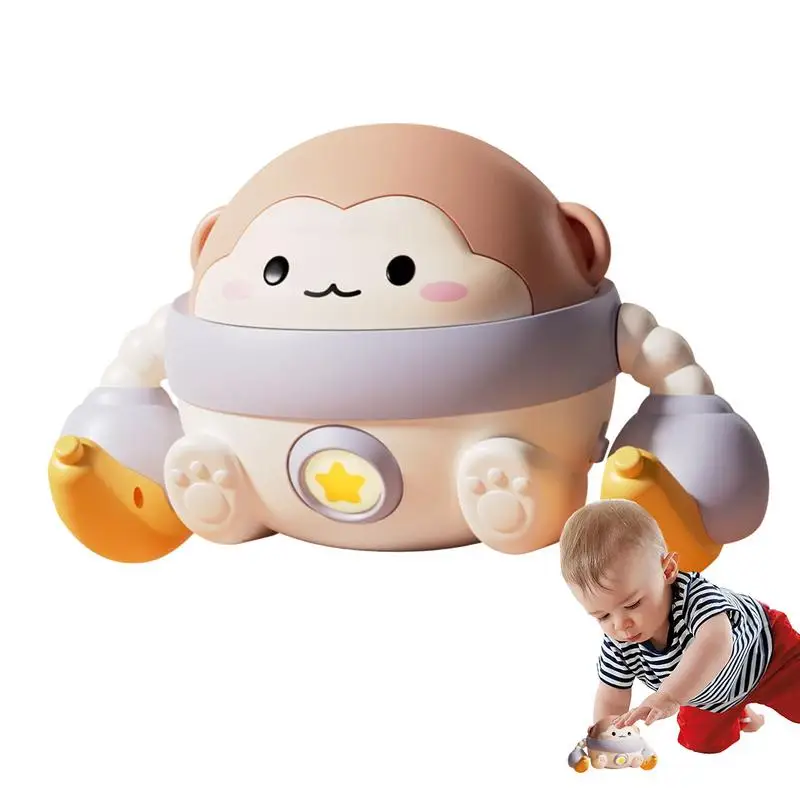 Light Music Tumbling Monkey Crawling Learning Monkey Music Toy Early Educational Electric Monkey Touches Light Toys For Kids