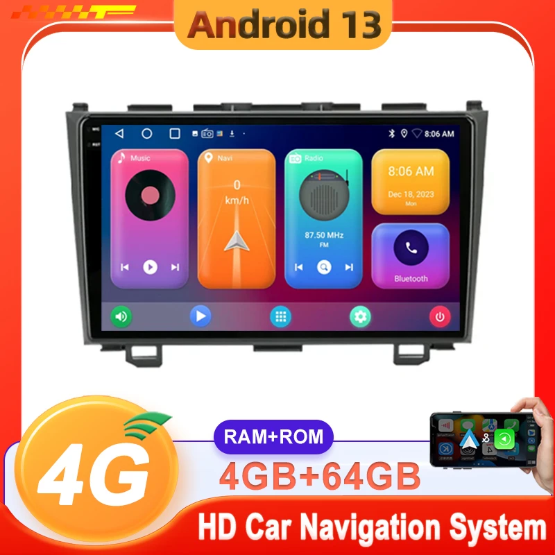 

10 inch Android 13 Carplay Auto Car Radio For Honda Civic RHD 2005-2012 Multimedia Player Auto Radio Dash Cam No 2din DVD wifi