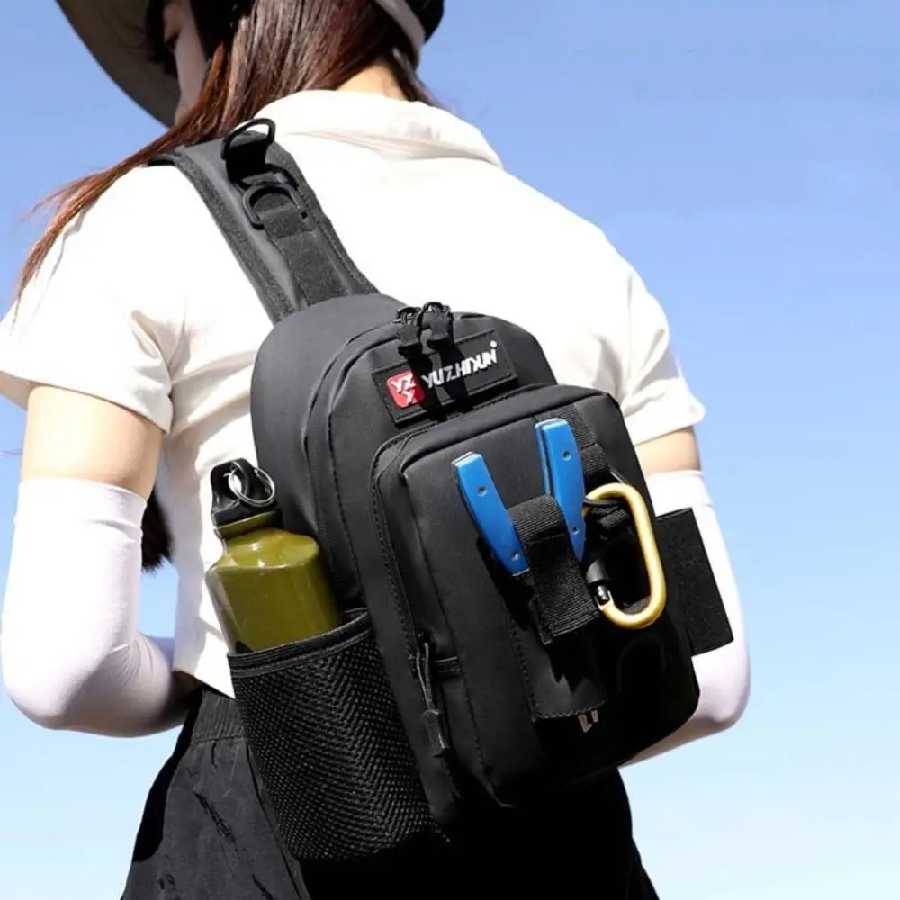 أصحاب قضيب الصيد حقيبة صدر للرجال الطعم تخزين Crossbody إغراء أكياس الصيد الخصر حقيبة حزمة مراوح صيد السمك حزمة الرياضة في الهواء الطلق