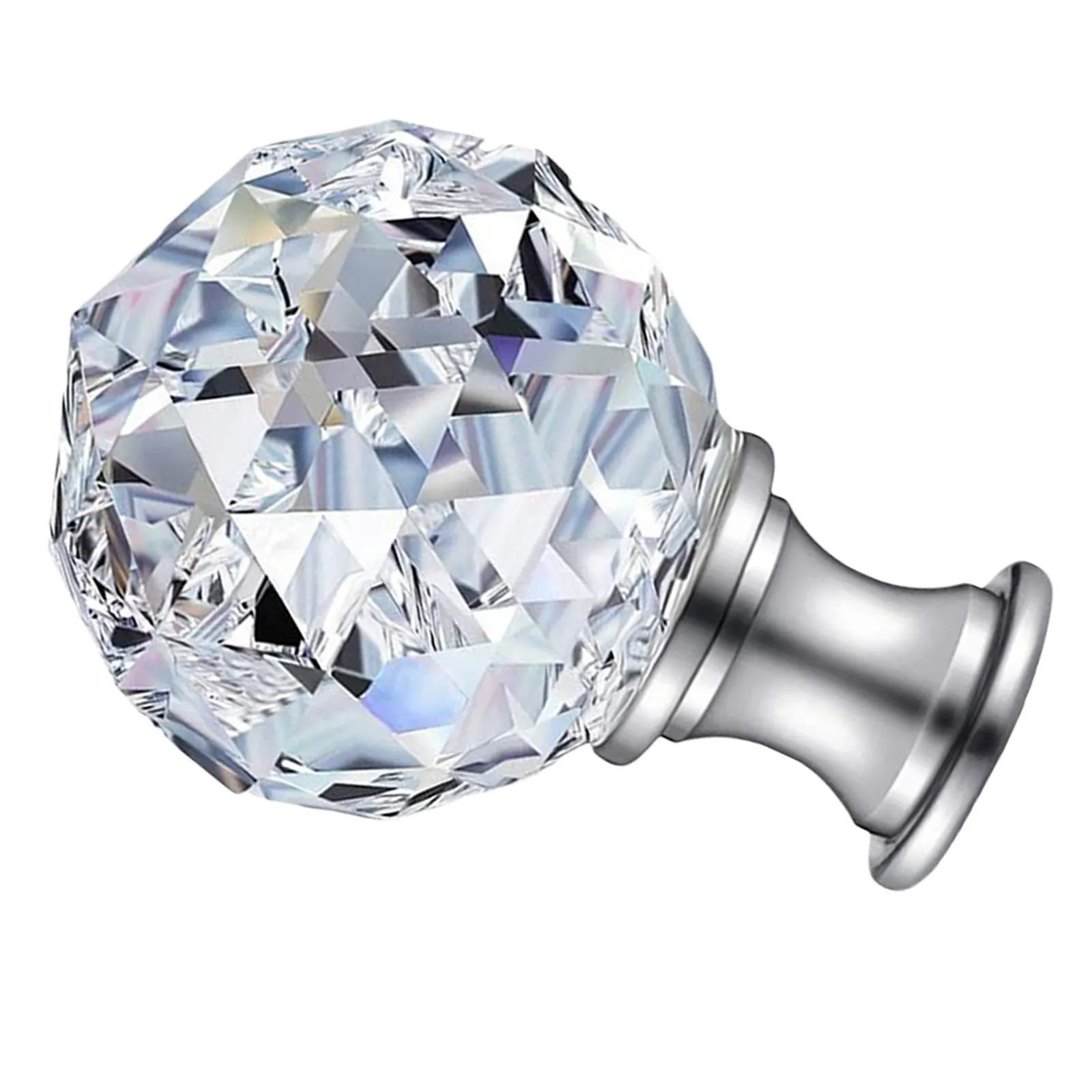 Crystal Lamp Finial 27Mm Threaded Base Modern Chic Light Knob Decor for Lamp Shade Harp Accessories Lighting Decoration