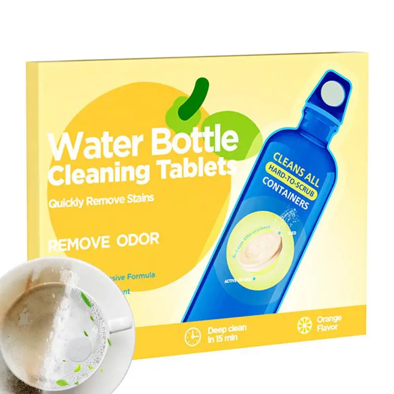 Water Bottle Cleaning Tablets Scale Cleaning Effervescent Tablets Decontamination Descaling Kettle Cleaning Kitchen Cleaner