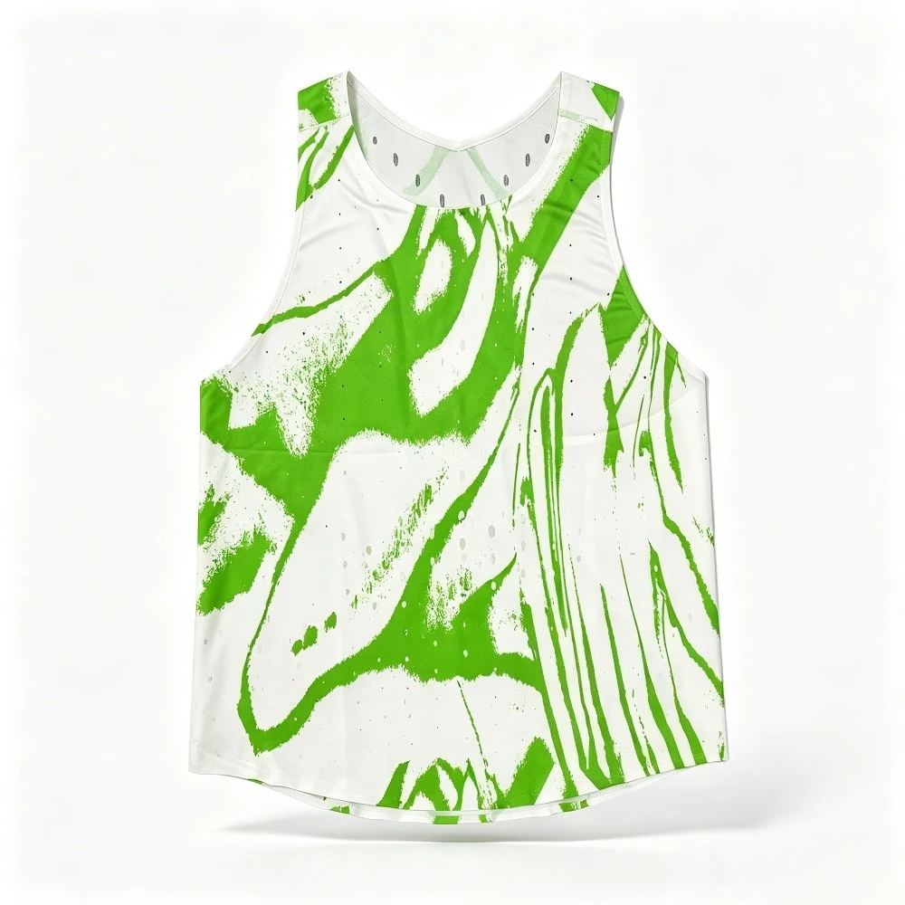3 Styles Abstract Swirl Quick Dry Tank Tops Perforated Breathable Sleeveless Vests for Gym Running Fitness
