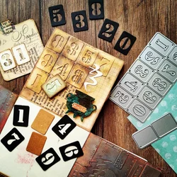 【GOGOCRAFT】MQ026 Square Numbers -Cutting Dies for JunkJournal Scrapbooking PaperDIY Original Designs Halloween