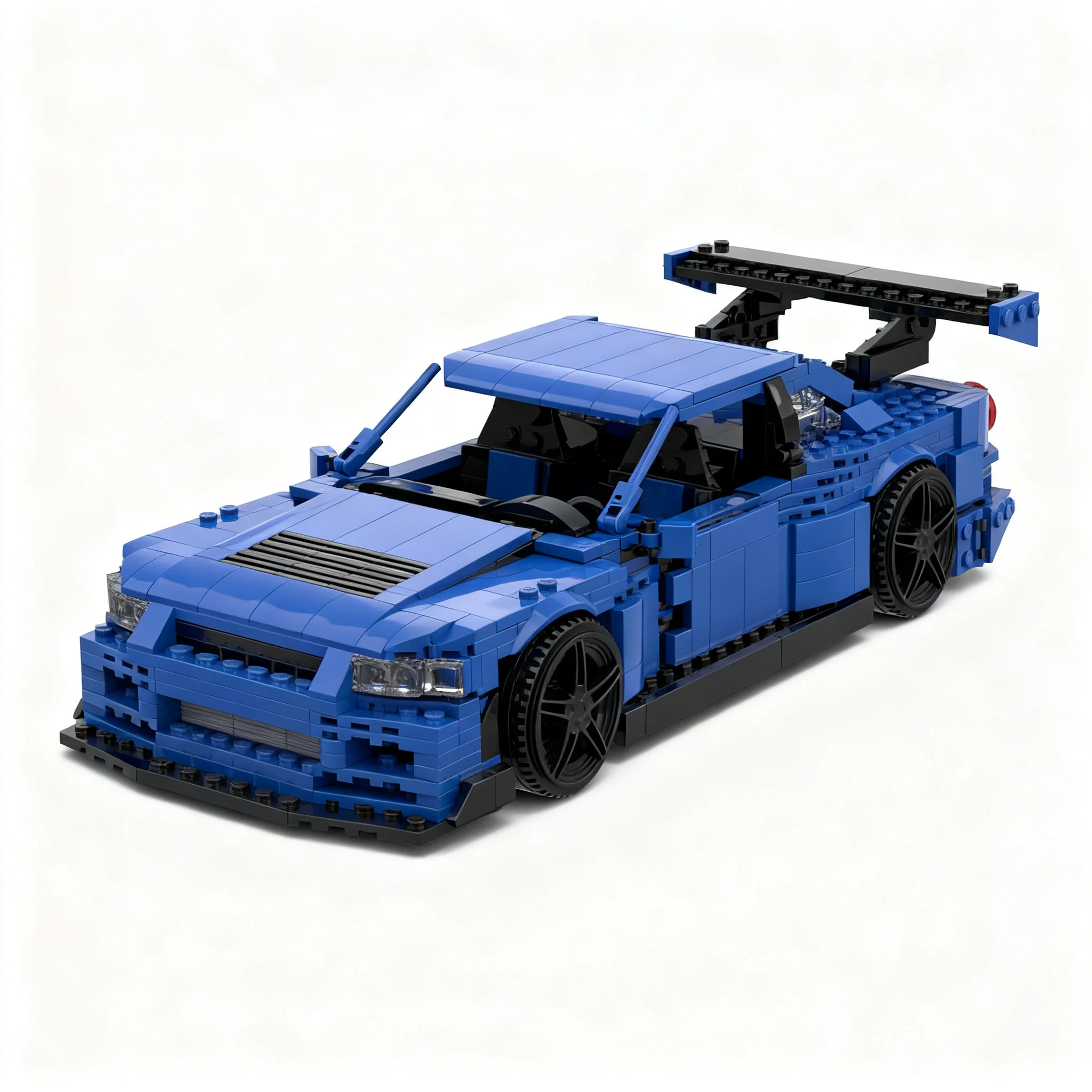 1056pcs MOC Cars Nissanes Skylines R34 GT-R Model Building Blocks Toys Construction Christmas Gifts Creative Display Birthday 3D