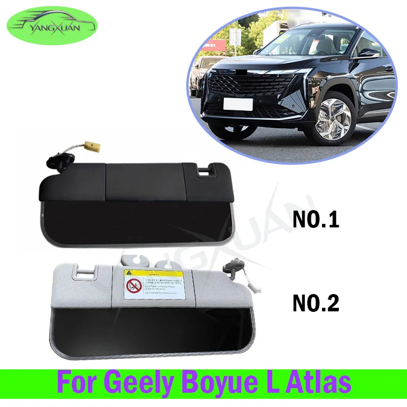 Modified Upgrade Car Sun Visor For Geely Boyue L Atlas Side Shade Sunvisor With Mirror Interior Sun Shield Sunshade