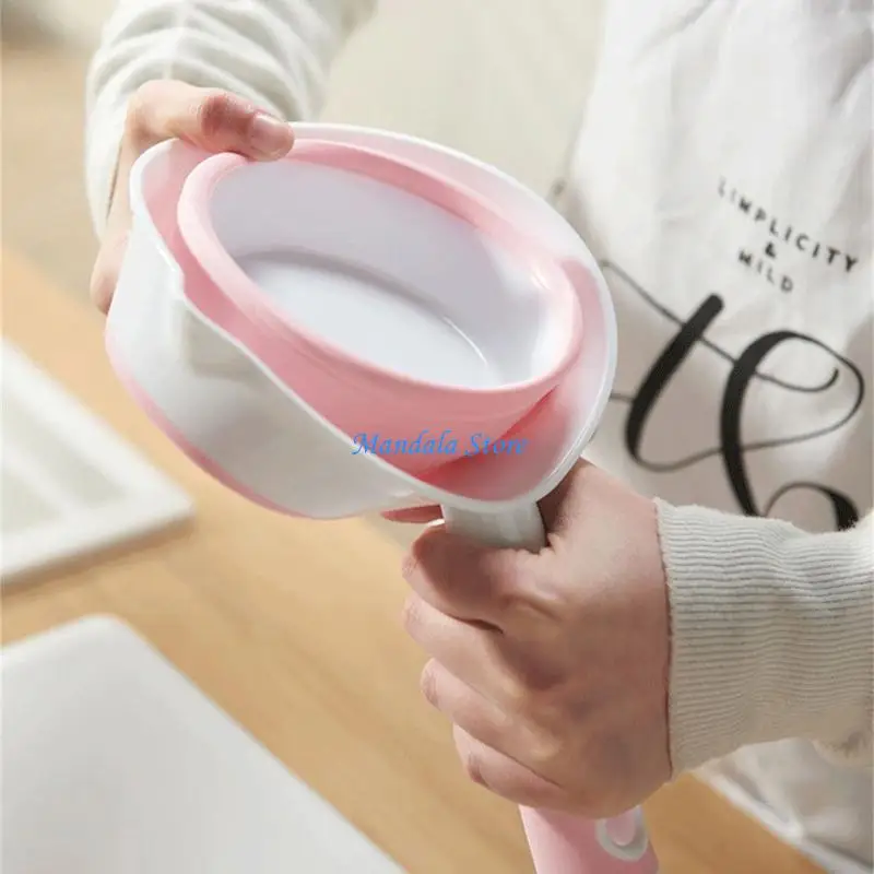 

U2JC Efficient Plastic Water Scoops Foldable Handle Child Safe Design Kitchen Bathing Utility