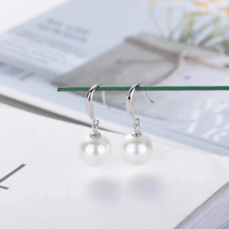 أقراط لؤلؤ من الفضة الإسترليني عيار 925، عصرية وبسيطة ورائعة، تصميم أنيق، هدية فاخرة، إكسسوار أنيق للنساء