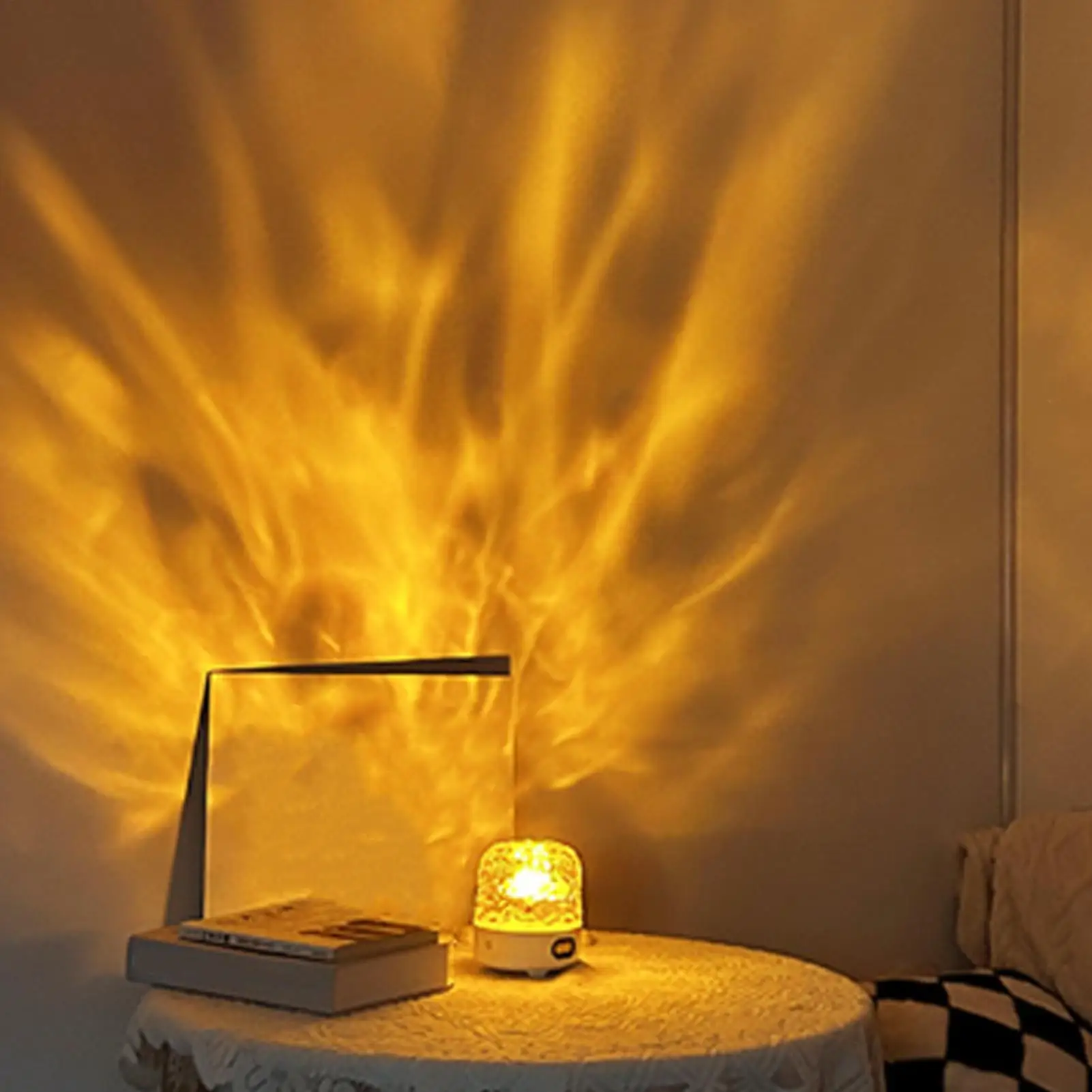 Moon Lamp Moon LED Night Light Bedside Lamp Remote Control Projector with Wireless Speaker Home Decor for Shelf Table Desk