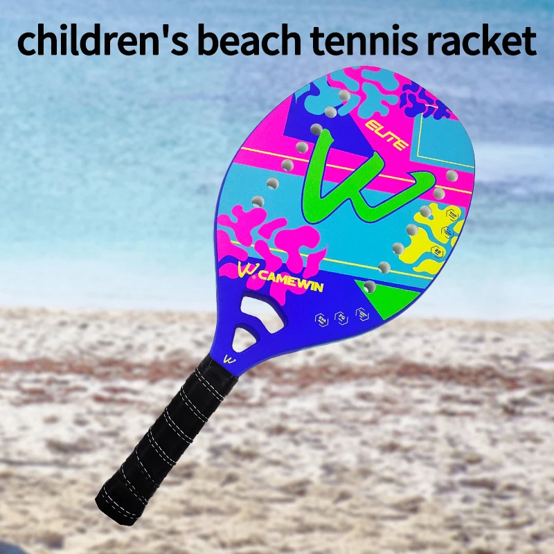 

The new Beach tennis racket Children carbon fiber tennis racket With protective bag outer grip wrist care gift Paddle racket