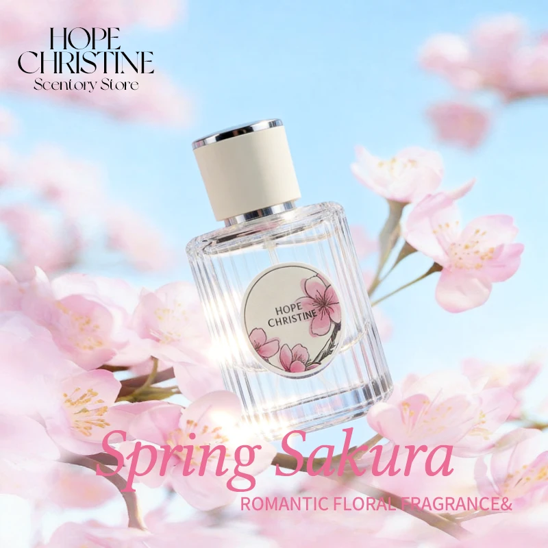 Perfume con Aroma a Flor de Cerezo Oriental para Mujer, Fragancia Floral Clásica de Sakura, Aroma Fresco y Ligero de Larga Duración, Spray Corporal