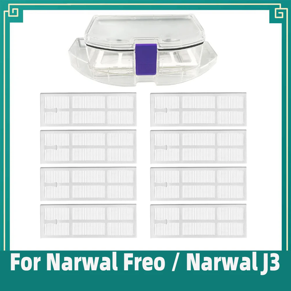 For Narwal Freo / Narwal J3 Robot Vacuum Cleaners Dust Box Hepa Filter Accessories Spare Parts