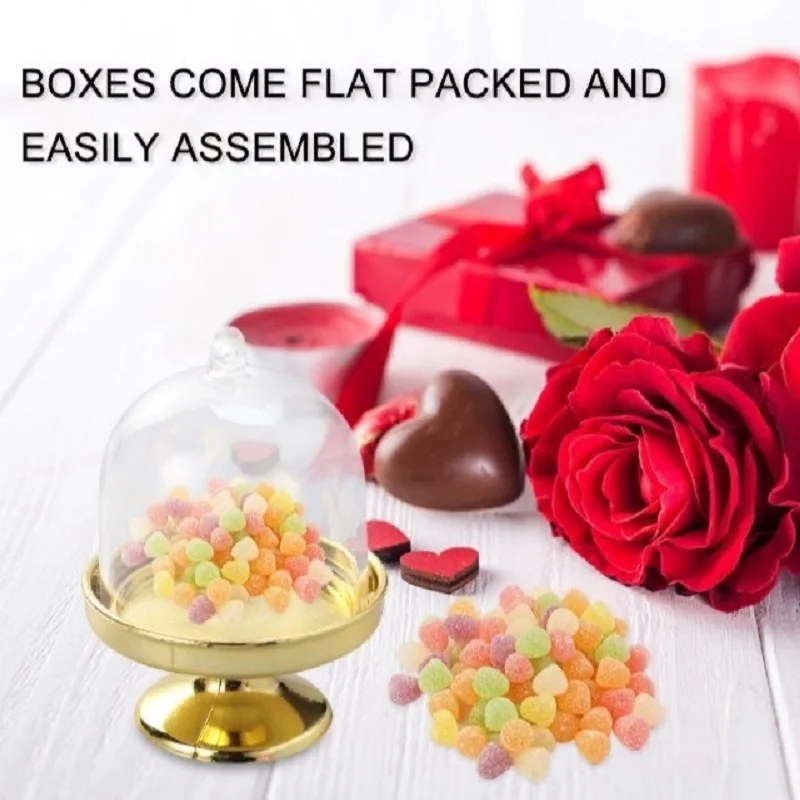 6/12/24pcs Plastic Candy Box wedding Gift Cake Dessert Macarone Box Guest Trays Evening Souvenirs Gift Transparent Medicine