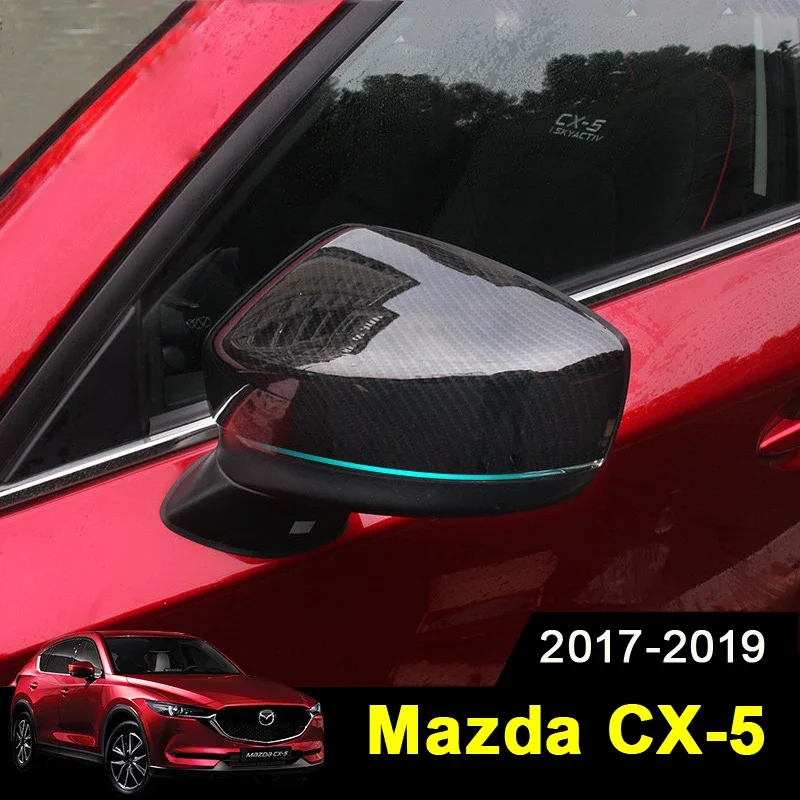 Car Styling Rearview Mirror Cover Side Wing Cap Shell Case Trims For Mazda CX5 CX 5 2017 2018 2019 2022 2023 2024 Accessories