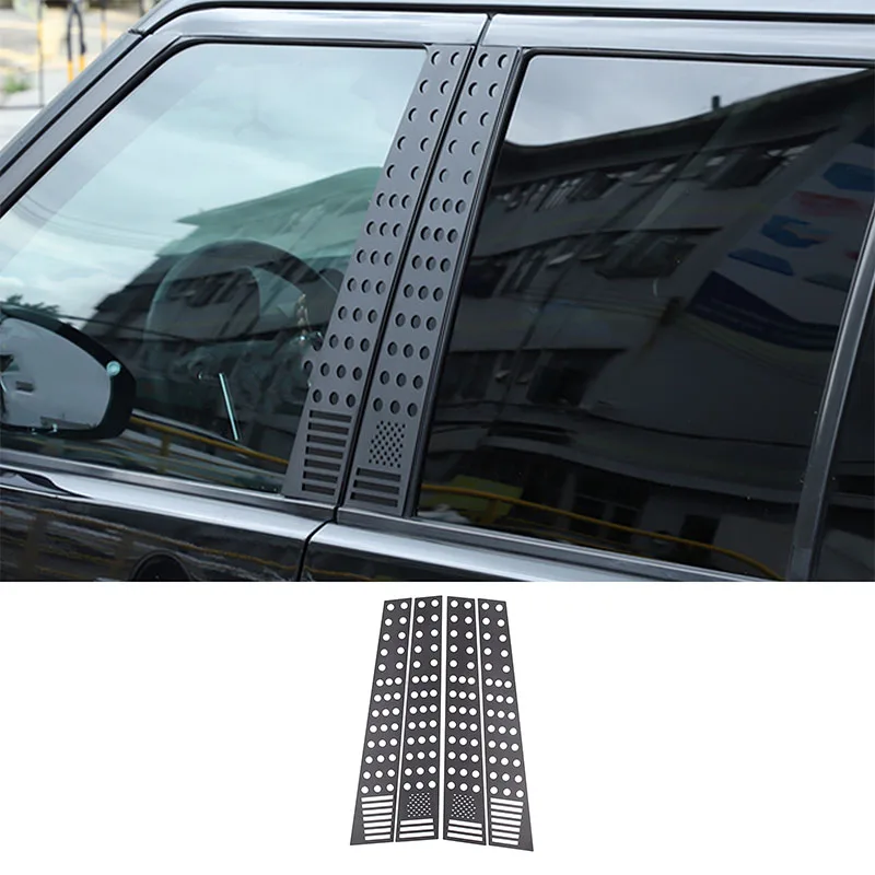 For Land Rover Discovery 3 Discovery 4 2004-2016 Aluminum alloy Car Window B-pillar Center Pillar Trim Sticker Car Accessories