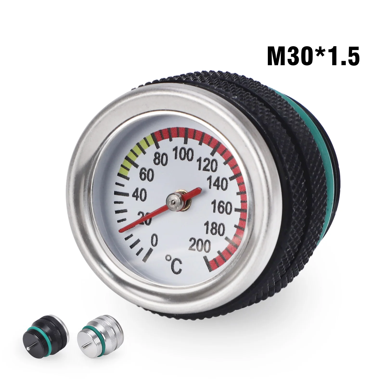 

Motorcycle Fuel Tank Cap M30X1.5 With Oil Engine Temperature Gauge Meter Oil Filler Cap Motorbike For Kawasaki 650 KLR 1987-1998