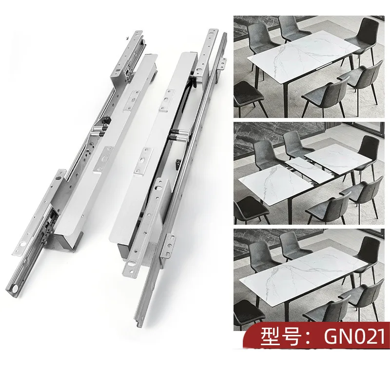 Multifunctional Telescopic Dining Table Slide Rail Aluminum Alloy Folding Table Pull-out Hardware Accessories