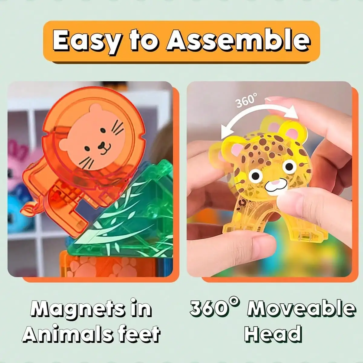 Magnetische bouwstenen, magnetisch speelgoed, veelzijdig bouwspeelgoed, met dinosaurus rekwisieten, geschikt voor verjaardagen