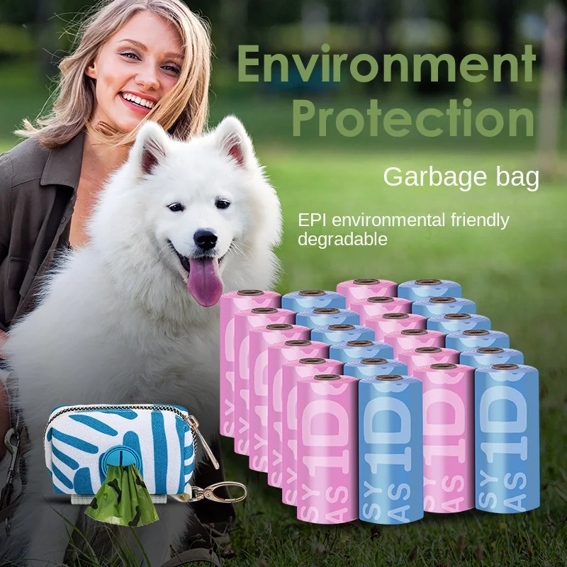 50 Rolls Dog Poop Bag Outdoor Cleaning Poop Bag Outdoor Clean Pets Supplies for Dog 15Bags/Roll Refill Garbage Bag Pet Supplies