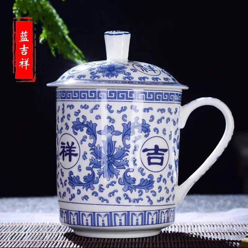 Dragon and Phoenix cup tea cup 850ml Bone China porcelain teacup ceramic teaset High-capacity kettle