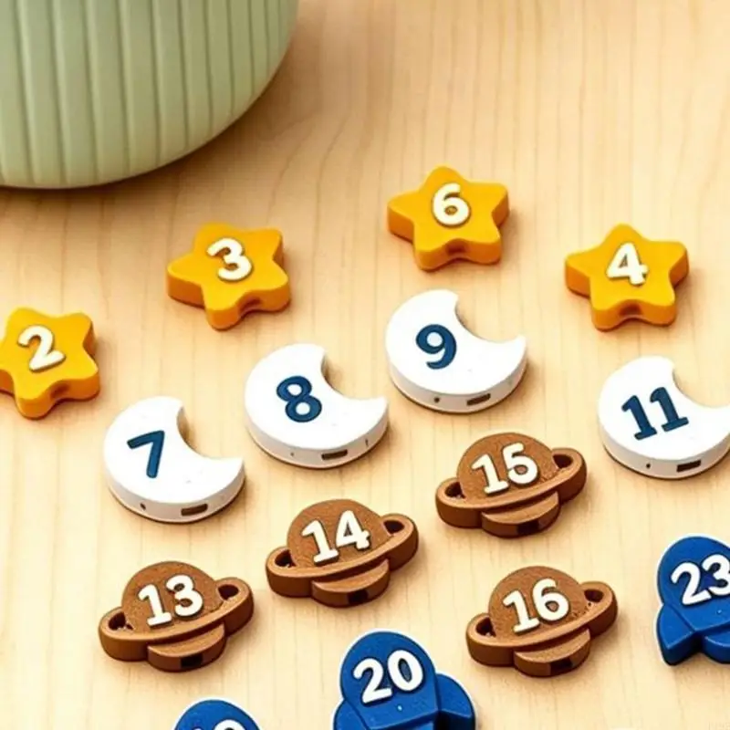 Cartoon Pencil Number Marker Set, 1 to 30 Pencil Label Pieces with Clear Figures for Classroom Marking, Writing Practice F19E