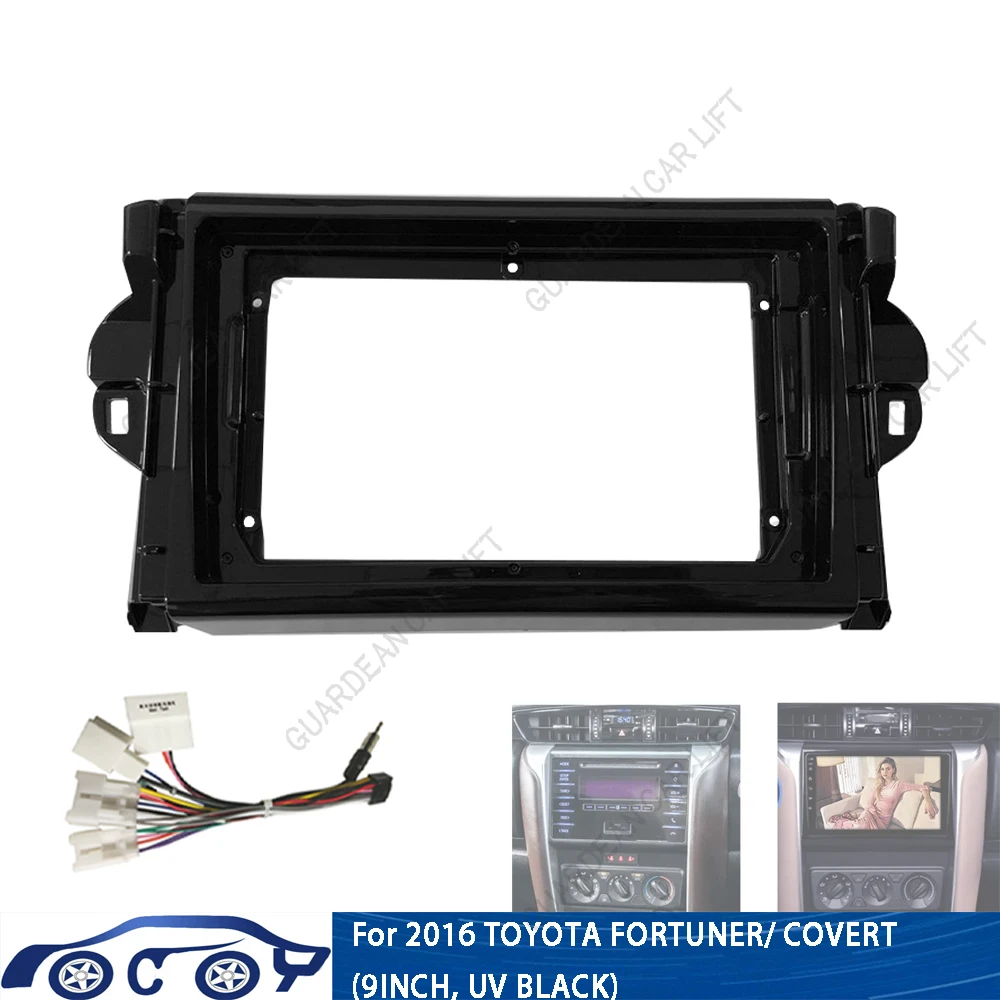 

9Inch Car Radio Fascias For 2016 TOYOTA FORTUNER/ COVERT Android GPS MP5 Stereo Player 2 Din Head Unit Panel Dash Frame Instal