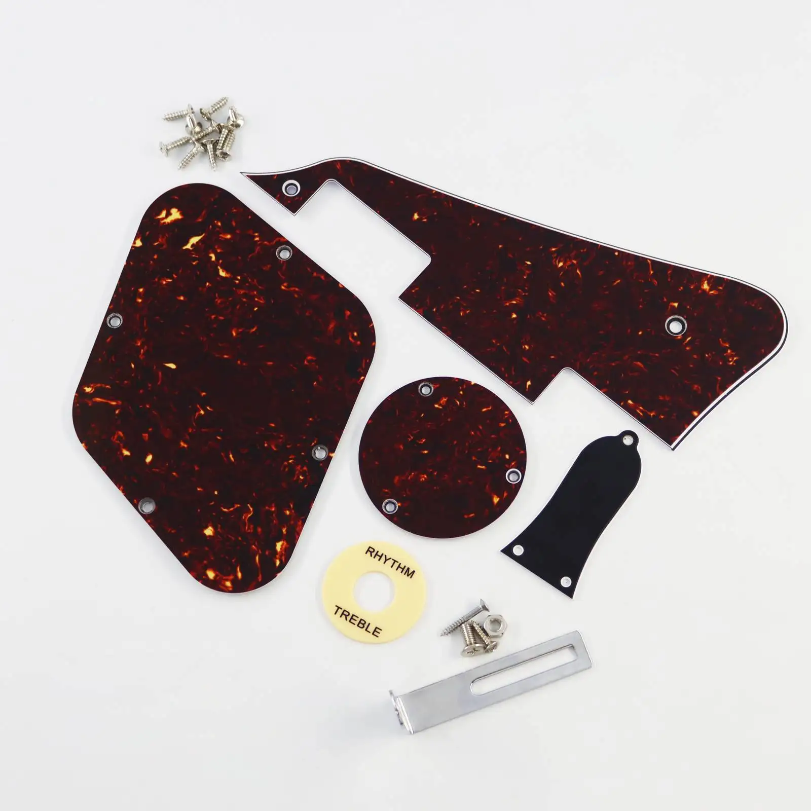 RUKOVA LP Style Electric Guitar Replacement Parts,1Set Pickguard, Scratch Plate, Backplate & Switch Covers with Mounting Bracket