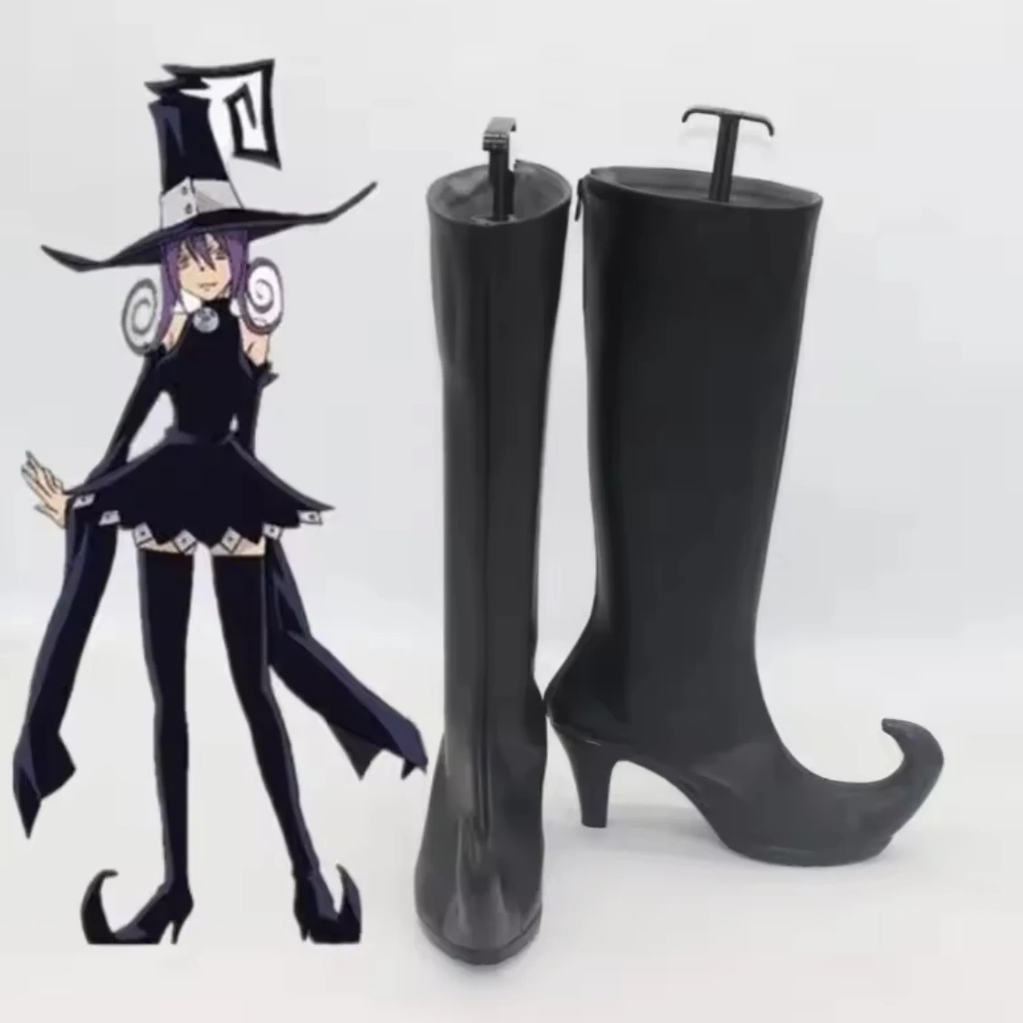 Anime Cosplay soul eater Blair Boots cosplay black soul eater Blair Shoes Halloween Costume Prop