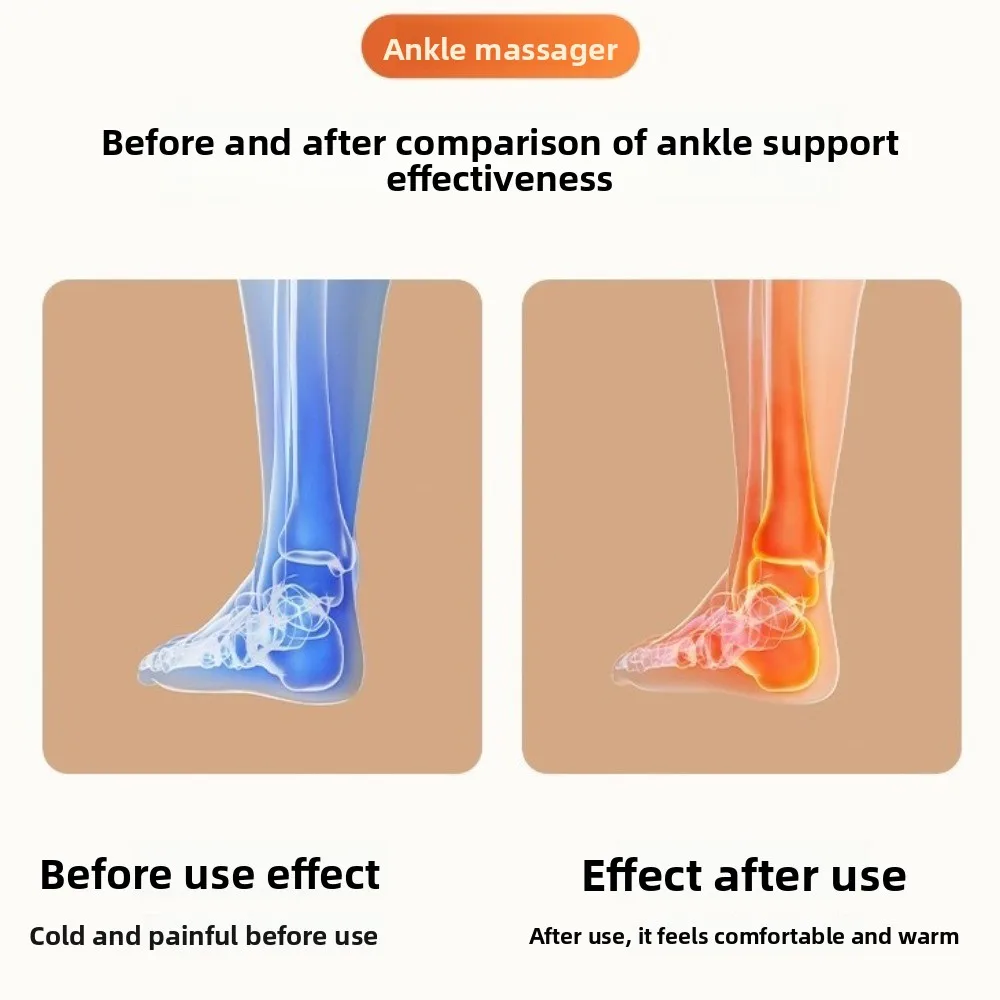 

Беспроводной дизайн Массажер для ног 5 настройков температуры 3 режима вибрации Массажер с тройным методом Облегчение боли Зарядка через USB