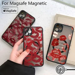 Y2K Original Sexy Full Screen Kiss Lips Phone Case For Samsung Galaxy S25 S24 S23 S22 S21 S20 FE Plus Ultra 5G Matte Back Cover