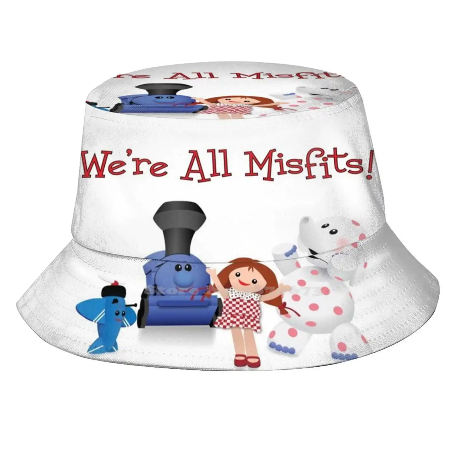 We'Re All Foldable Panama Bucket Hat Cap Rudolph The Red Nosed Reindeer Toys Chistmas Holiday