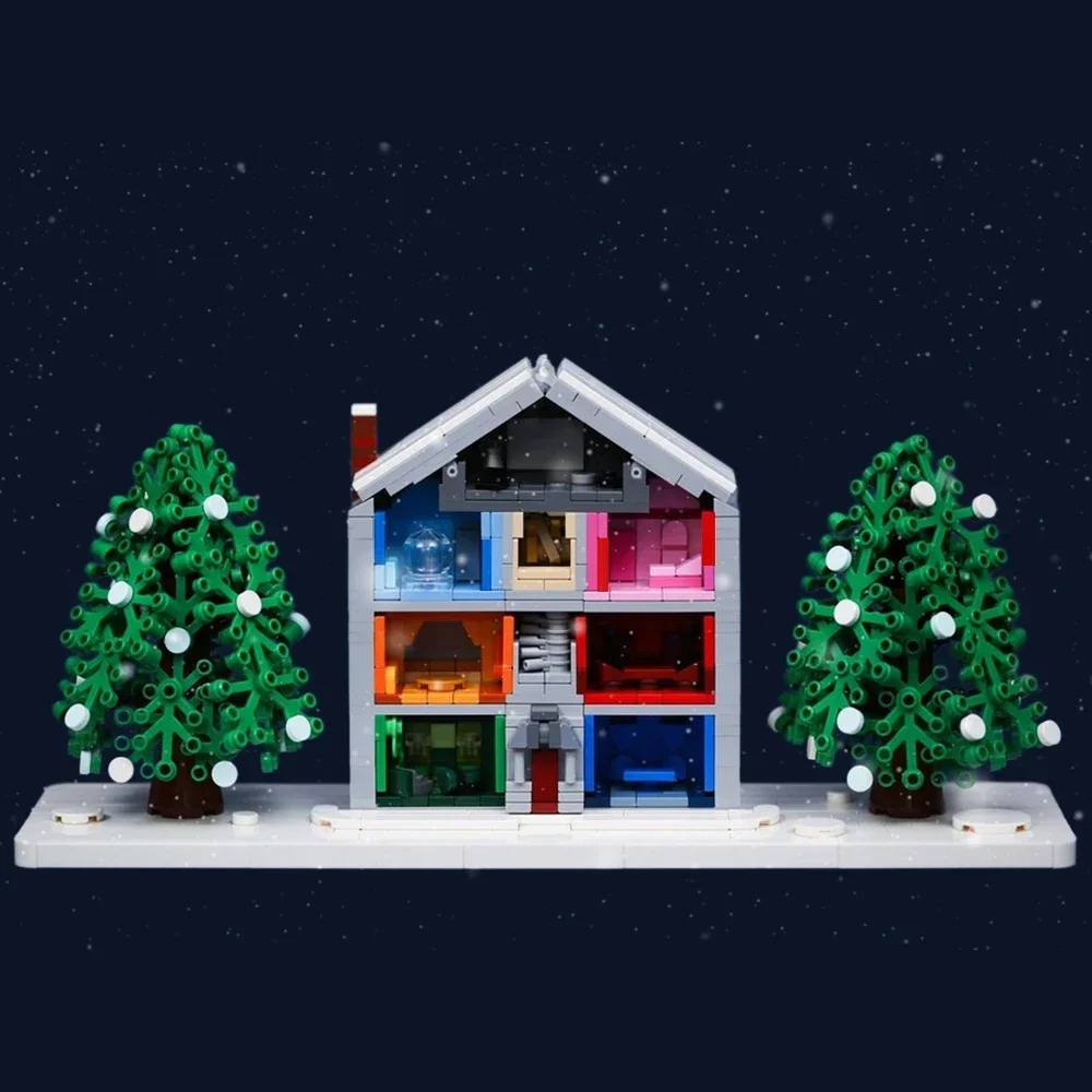 MOC-bloques de construcción de cabaña de música romántica, Kit de modelo de casa temática para amantes DIY, juego de ladrillos, regalo para parejas coleccionistas