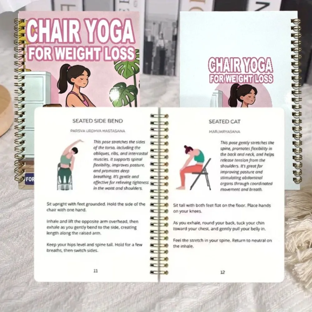 

Beginner-Friendly Chair Yoga Guide Flexibility Training Chair-Based Exercises Yoga Planning Book Muscle Strengthening