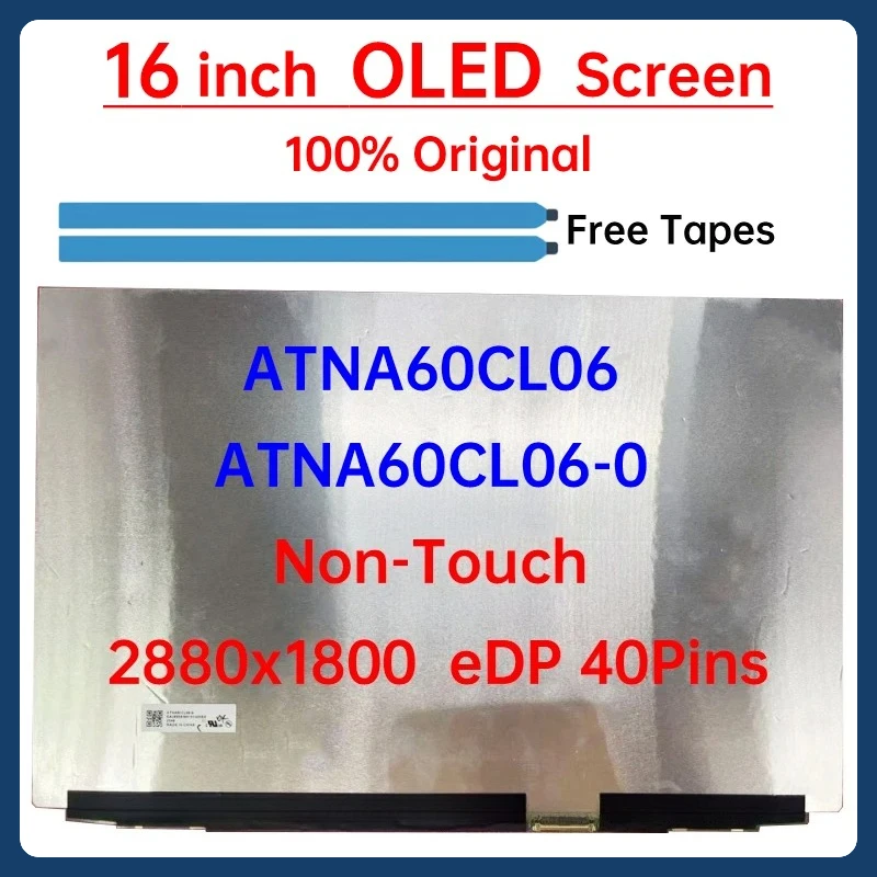 

16" Laptop OLED LCD Screen ATNA60CL06-0 ATNA60CL06 For LG Gram Pro 16Z90SP Display Matrix Panel Replacement 2880x1800 Non-Touch