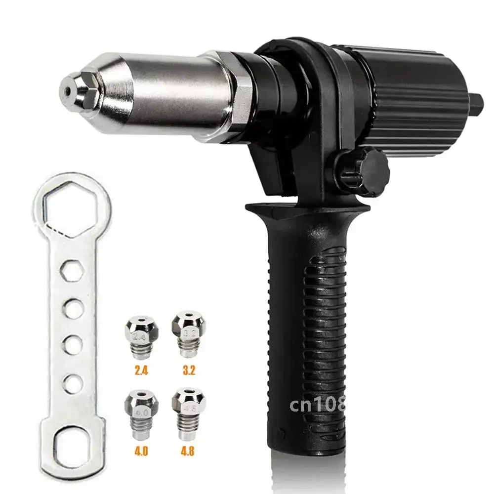 Electric Gun 2.4/3.2/4.0/4.8mm Cordless Riveting Drill Adapter Insert Nut Pull Rivet Tool Rivet Nut Working Tool