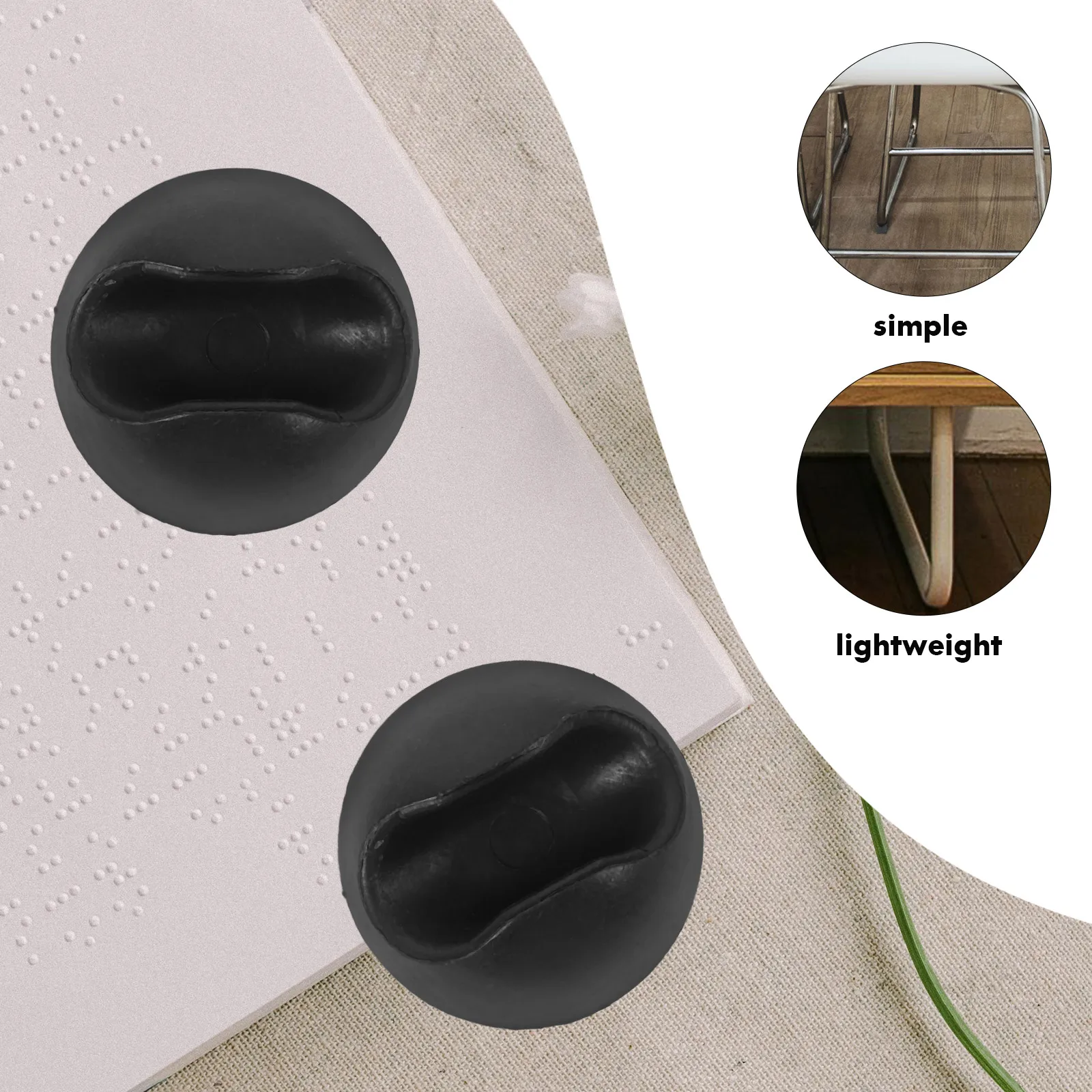1 set niture Sottobicchiere con rotelle Protezioni per piedi in gomma per sedie Protezioni per pavimenti antiscivolo per sedie Facile installazione senza viti