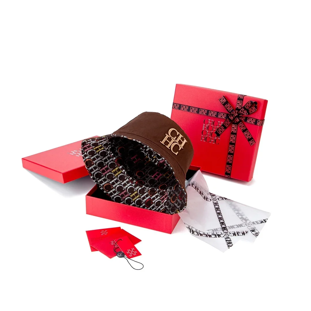 A Gift Box Double-sided Packaging Suitable Artificial Knitting Women Fisherman Hat Men Sun Shading Fashionable Parisian Style