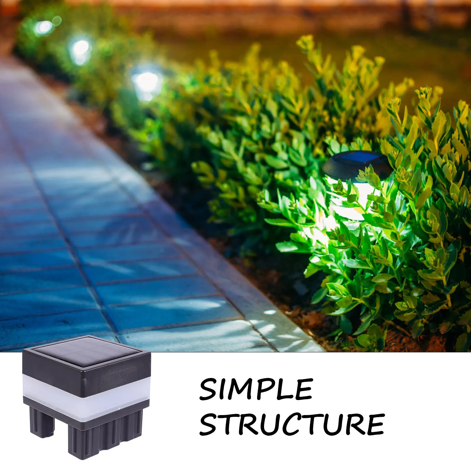 

1 шт. Солнечный светильник-столбик, экологичный уличный светильник для сада, забора, двора, патио, декоративный светильник на солнечной энергии