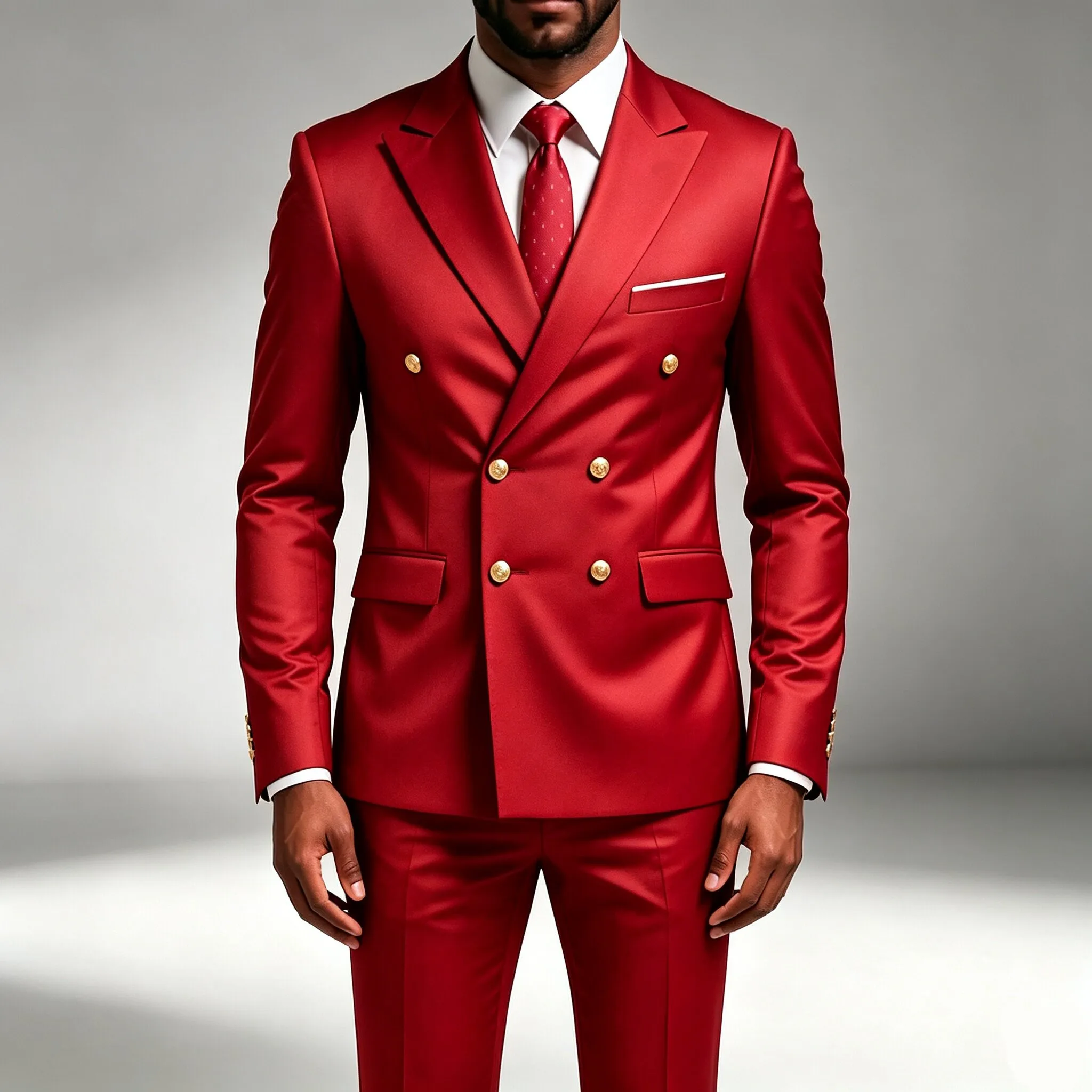 2-teiliger Business-Anzug für Herren: Blazer, Weste & Hose, perfekt für Geschäftstreffen, Hochzeiten & formelle Feierlichkeiten – Detail 5