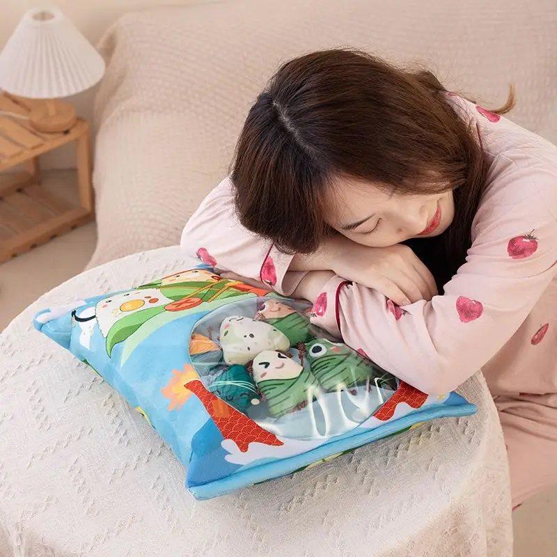 Zongzi Snack Bag Pillow Bag Snack Plush Toy Cute Pillow