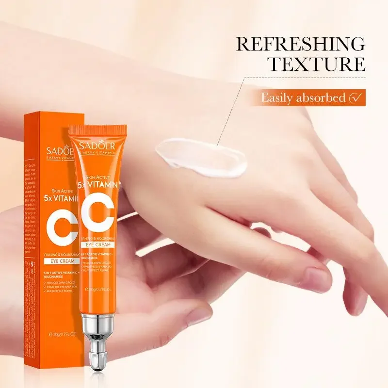 Instant Eye Bag Removal Cream Vitamin C Anti-Wrinkle Firming Skin Fade Fine Lines Anti Dark Circle Puffiness Brighten Eye Care