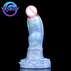 YESBUY Ice Dragon Dildo Silicone Animal Fake Penis Anus Plug For Men Anal Sex Toy With Suction Cup Female Masturbator Adult Tool