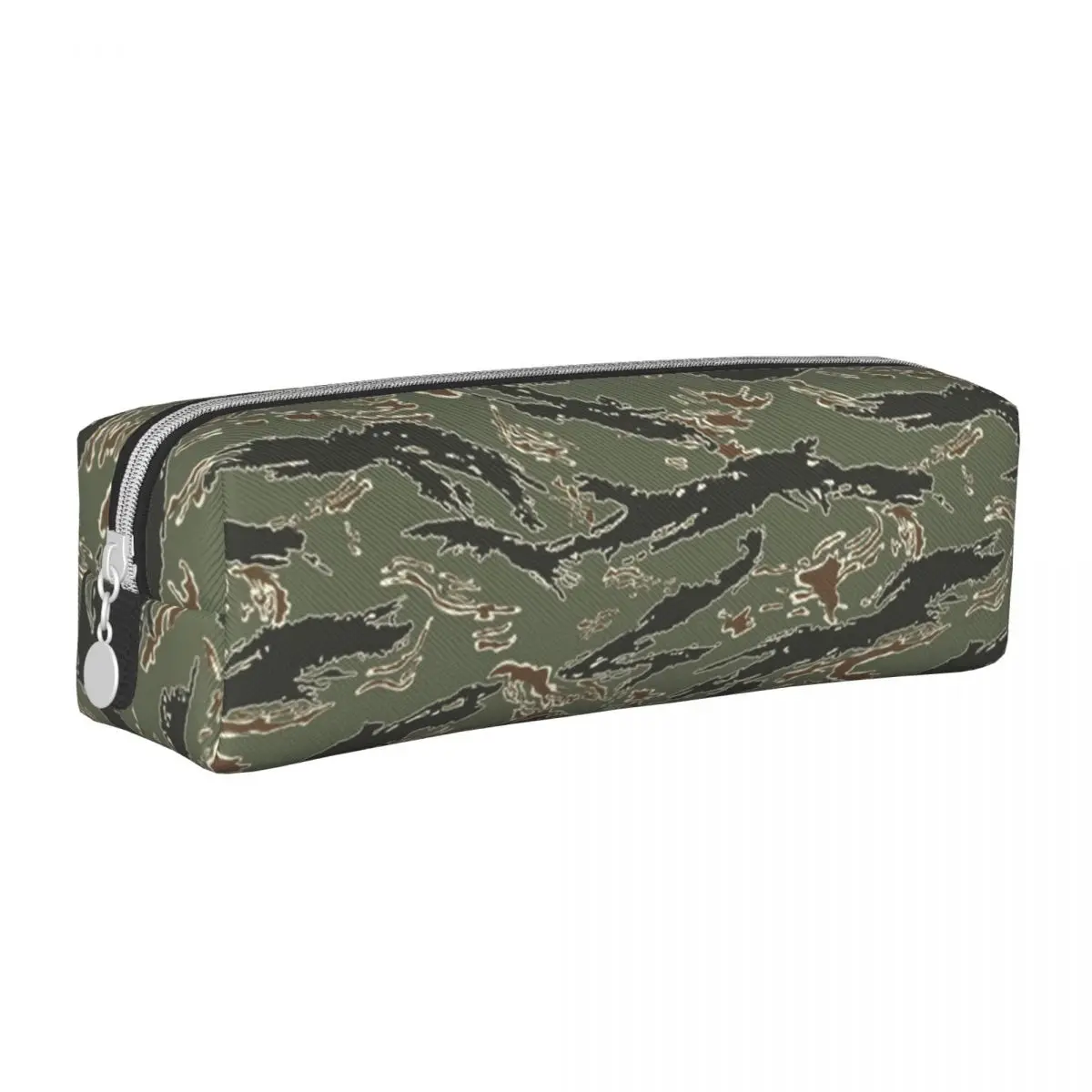 Tijger Streep Camouflage Etui Klassieke Leger Militaire Camo Pen Houder Tas Voor Student Grote Capaciteit Studenten Potlood Etui