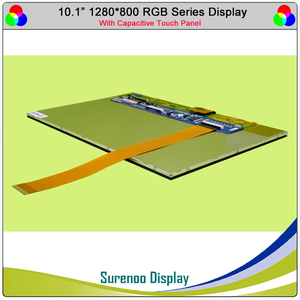 10.1 "Inch 1280*800 Ips Rgb Lvds Tft Lcd Module Scherm Monitor W/I2C Capacitieve Touch panel