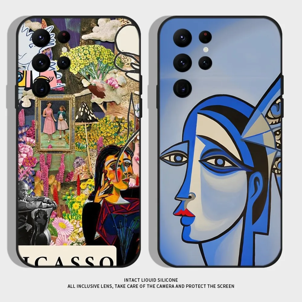 Picasso Abstract Art Painting Phone Case For Samsung S24,S22 Ultra,S20,S30 plus,S22 plus,S23,S30 ultra 5G Silicone Cover