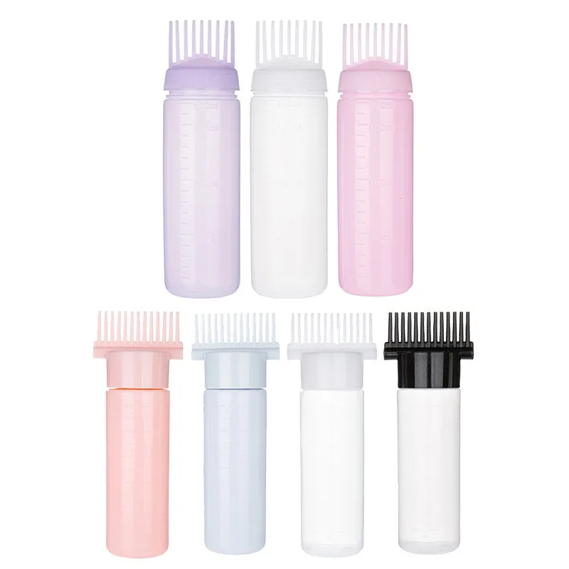 4 Colors 180ml Portable Scalp Applicator Liquid Comb Hair Roots Massage Medicine Comb Hair for Hair Growth Serum Oil Nourish