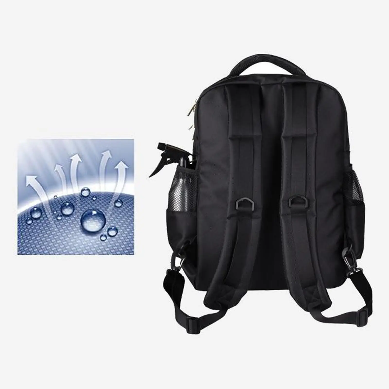 ヘアクリッパースタイリストメイクアップツール収納バッグ多機能バックパック美容院用アクセサリー用トラベルポーチ