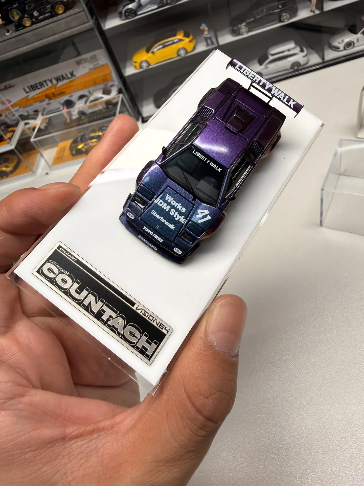Diecast VISION64 1:64 Scale Lamborghini Countach LP500 Alloy Car Model